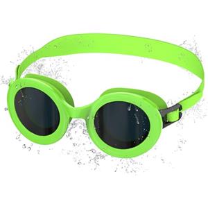 Ambienden Occhialini Nuoto Bambini Piscina - Anti-Appannamento/UV, Regolazione Rapida, Silicone, Occhialini Piscina Unisex 3-10 Anni, LGreen