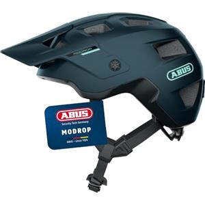 ABUS MoDrop Casco MTB, casco da bicicletta robusto con buona ventilazione per mountain bike, vestibilità personalizzata, per donna e uomo Blu (midnight blue) M (54-58 cm)