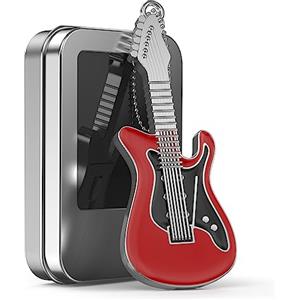 FEBNISCTE Chiavetta USB 32 GB Simpatico Penna USB - Pendrive 32GB Divertente Originale Regalo Natalizio Pennetta USB - FEBNISCTE Chitarra Metal Pen Drive 32 Giga Rosso USB 2.0 Unità Memoria Flash per Bambino