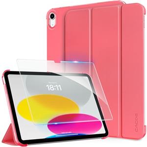 CACOE Cover compatibile con iPad (A16) 11a generazione 11 pollici 2025, iPad 10e Gen 10,9" 2022, sottile custodia con vetro temperato con funzione di supporto, polvere di anguria