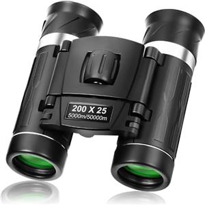 OFFCUP Binocolo 200x25 Professionale, Mini Binocolo Compatto Impermeabile con Custodia, per Birdwatching, Teatro, Concerti, Caccia e Sport