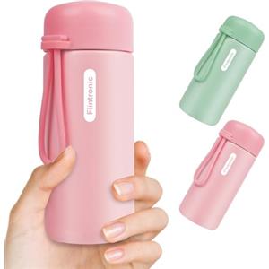 Flintronic Mini Borraccia Termica, 150ml Borraccia, Bottiglia Termica, Bottiglia Acqua in Acciaio Inox, Borracce Senza Perdite, Borraccia Acciaio Inox Senza BPA per Viaggi Scuola Sport Campeggio
