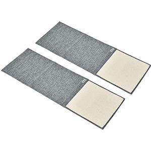 PawHut Set 2 Tiragraffi per Gatti da Divano, Tappetini Tiragraffi in Sisal e Poliestere, 130x45cm, Grigio