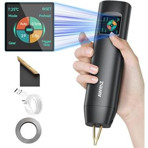 AWithZ Saldatrice a punti per batterie, AWithZ 2 in 1 Saldatrice a Punti H2 con LCD, 99 Livelli regolabili per riparare piccoli progetti, realizzare pacchi batteria