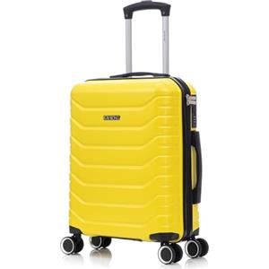 RAYKONG Valigia a mano 55x40x20cm (40L) in ABS+PC | 4 ruote girevoli a 360º | lucchetto incorporato | 20 pollici - (RK12|Giallo)