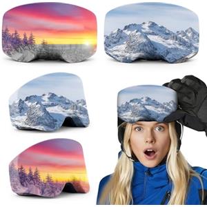 Alitree 2 Pezzi Copri Maschere da Sci, Copertura Per Occhiali da Sci/Snowboard, In Microfibracompatibile con Tutti Gli Occhiali, Portabilità, Protezione da Graffi, per Viaggio e Après-Ski