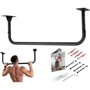 GORNATION Sbarra per Trazioni a Muro, Barra Trazioni Muro o Soffitto, Pull Up Bar Multifunzionale Antiscivolo, Stabile e Resistente, Ideale per Calisthenics, Trazioni, Chin Ups e Allenamenti a Casa