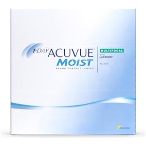 Acuvue 1-DAY ACUVUE MOIST MULTIFOCAL; Lenti a contatto giornaliere; Visione chiara e nitida sia da lontano che da vicino; Protezione UV;+2.50 diottrie; BC 8.4; DIA 14.30; ADD High; 90 lenti