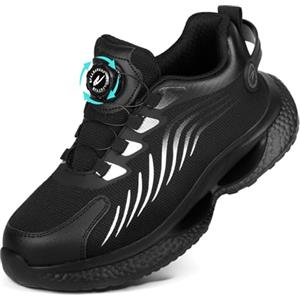 OFFCUP Scarpe Antinfortunistiche Uomo Scarpe da Lavoro Sneaker da Lavoro Punta in Acciaio Leggere Scarpe da Trekking Traspiranti Comode Anti-Smash Anti-Perforazione Traspiranti Antiscivolo 40EU