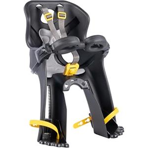 b bellelli Bellelli | Freccia - Seggiolino Anteriore per Bicicletta - per Bambini Fino a 15 kg, da 9 Mesi a 3 Anni - Si Fissa al Telaio - Colore Black