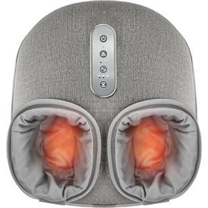 Medcursor Massaggiatore per piedi con calore, impastatore profondo, sollievo per muscoli stanchi e piante dei piedi, impostazioni multistadio e intensità regolabile per casa o ufficio (Grigio chiaro)