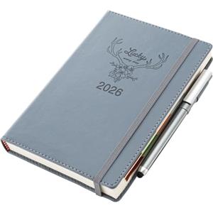 Donfulfip Agenda 2026 A5 un giorno per pagina, agenda accademica 2026 un giorno per pagina, da gennaio a dicembre, agenda giornaliera e mensile, diario organizer con set di penne, adesivi, ciglia