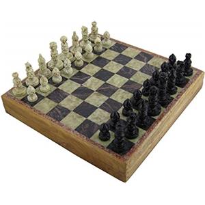 Stylla London RoyaltyRoute Tradizionali Giochi di strategia da Tavolo Unico Marmo Pezzi di Scacchi Set e Scatola di Cartone 30 x 30 cm