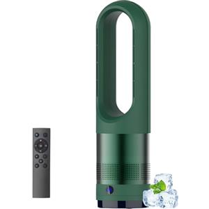 Generic Termoventilatore Senza Pale Torre Calda Fredda Telecomando 18 8velocità Oscillazione 80°Timer Ore purificatore d'Aria Portatile ventilatori Display LED circolanti Ufficio in