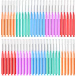 KQDRAVINE Set di spazzole interdentali, 50 pezzi, 5 colori, spazzole interdentali per la pulizia dei denti
