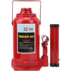Ejoyous Cric idraulico 32 tonnellate, martinetto a pressione per auto, altezza di sollevamento 25 - 47 cm, per furgoni, barche, camion, roulotte, caravan, in acciaio di