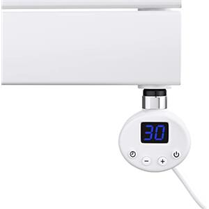 Mai & Mai Barra Riscaldante per Termosifoni,Asta Riscaldante in Acciaio Inox,Resistenza Elettrica 1000W con Termostato e Display LCD, Bianco per Radiatori da Bagno e Scaldasalviette
