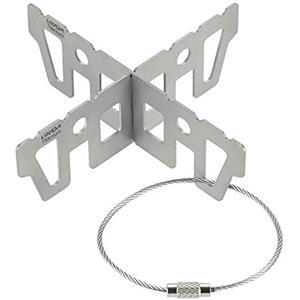 Lixada Fornello da Campeggio Fornello ad Alcool Stove Rack Cross Stand Fornello Barbecue all'aperto Supporto Rack