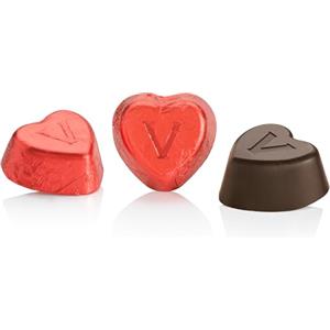 Venchi - Cioccolatini a Forma di Cuore, Extra Fondente, 1 Kg, Vegano, Senza Glutine, Senza Coloranti e Conservanti, Idea Regalo Festa della Mamma