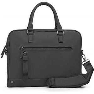 THE FRIENDLY SWEDE Borsa per Laptop Minimalista con Tracolla, Borsa per Computer Portatile da 13", Borsa da Lavoro Sottile, PU Vegan - VRETA (Nero)