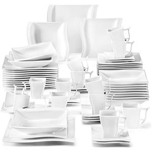 Malacasa Serie Flora 60 pezzi di servizio da tavola in porcellana Set di servizi da tavola per 12 persone