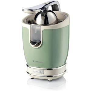 Ariete 413 Spremiagrumi Elettrico con Leva - Salvagoccia - Motore Silenzioso - 85 Watt - Design Vintage - Verde