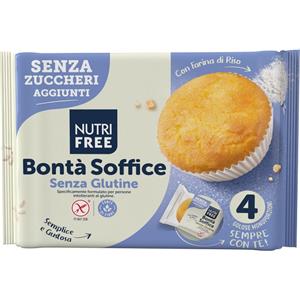 NUTRI FREE Bontà Soffice Senza Zuccheri Aggiunti - Prodotto Dolciario Senza Glutine - 4 Pezzi da 35 g