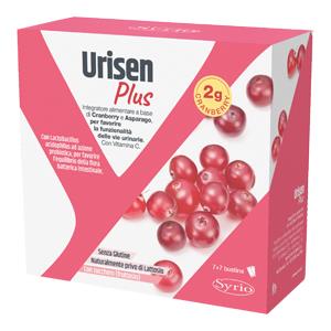 SYRIO Urisen Plus - Integratore Alimentare con Cranberry e Asparago per Vie Urinarie - 14 Bustine
