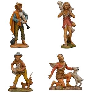 ICE TOYS ICETOYS Statuette Presepe Re Magi, Set 4 Pezzi, 14-19 cm, Dipinte a Mano, Multicolore, Made in Italy (SET 3, 18CM)