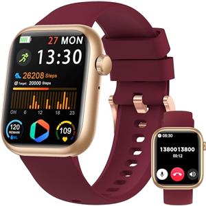RLQA Smartwatch Uomo Donna, 1.83'' Orologio Smartwatch con Chiamata Bluetooth,Pressione Sanguigna/Cardiofrequenzimetro/Sonno,Contapassi,120+ Modalità Sportive, Impermeabile IP68 Smart Watch per Android&iOS