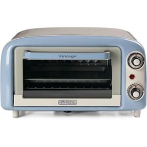 Ariete 3919 Forno Elettrico Vintage, 800W, Capacità 10L, Doppio vetro, Retrò, Celeste