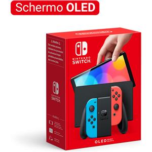 NINTENDO SWITCH CONSOLE OLED NERO JOY CON ROSSO/BLU IT
