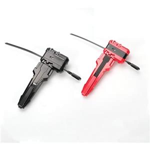 AIBREAY 2 lanciatori per trottole X con impugnatura, Battle Spinner Starter Set, lanciatore di trottole da battaglia, Battle Spinner Starter, compatibile con le trottole della serie X, set nero rosso