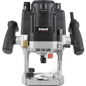 Trend T8 Fresatrice da Officina a Immersione Doppio Modo 12mm, Progettata per Uso Manuale e su Banco Fresatrice, 2200 W, 230V, Nero, T8EK/EURO