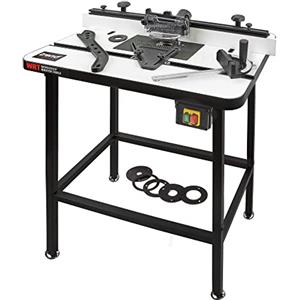 Trend Tavolo da officina autoportante 230V EU, perfetto per applicazioni di sollevamento pannelli, sagomatura e taglio batch, WRT/EURO