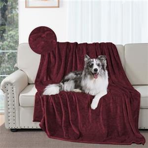 DUJUIKE coperta impermeabile, coperta impermeabile per cani, piumone, coperta impermeabile per divano, tessuto di flanella amichevole per la pelle, adatta per cani, gatti, tappeti da campeggio (colore