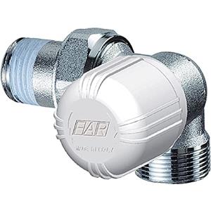 FAR 1616 12, mis 1/2, Valvola termostatizzabile ad angolo sinistro FAR
