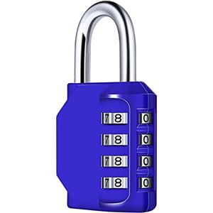 Diyife Lucchetto con Combinazione 4 Cifre, [Ultima Versione] Diyife Impermeabile per Esterno Serrature Per Zaini, Armadietto, Palestra,Blu