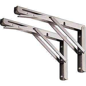 YUMORE Staffe Pieghevoli per Mensole 500mm,2 pezzi Reggimensola Pieghevole Staffa Mensola Pesante Inox Supporti Tavolo a Parete Folding Mensola per Banco di Lavoro Fai da Te, Carico Massimo 150kg