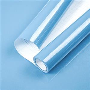 Hode Carta Adesiva per Mobili Blu 40x300cm, Pellicola Adesiva per Mobili Bianca, Rotolo Carta da Parati Bianca Impermeabile Camera da Letto Cucina Armadio Tavolo