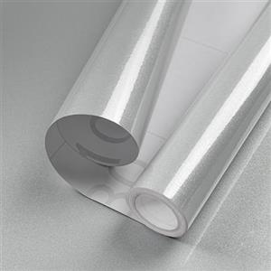 Hode Carta Adesiva per Mobili Grigio 40x300cm, Pellicola Adesiva per Mobili Bianca, Rotolo Carta da Parati Bianca Impermeabile Camera da Letto Cucina Armadio Tavolo