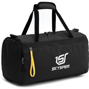 SKYSPER Borsone da Palestra 30L, Borsa da Palestra Separazione Bagnato e Asciutto Borsone Sportivo per Uomo Donna Viaggio Fitness Piscina Yoga
