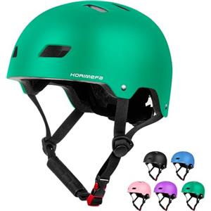 KORIMEFA Casco da Bici per Bambini Casco Protettivo per 3-13 Anni Ragazzi Donna Leggero ma più Sicuro Anche per Skateboard, Monopattino, Pattini a Rotelle (Verde, M)