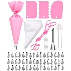 cyctravel Kit Pasticceria, Set di 80 Kit Pasticceria, Bocchette Sac a Poche per La Decorazione di Torte di Compleanno, per Matrimoni e Preparazione di Dessert, Adatto ai Principianti