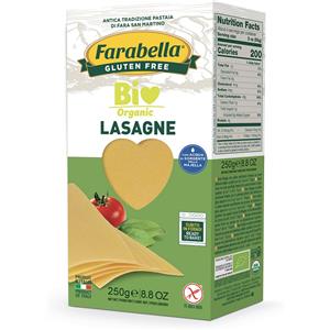 Farabella Lasagne Bio 250g - Senza Glutine, Farina di Mais e Riso Biologici