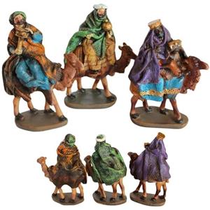 BEST&FREE X3 Re Magi Presepe 14 Cm Con I Cammelli, 3 Personaggi Per Il Tuo Portale.