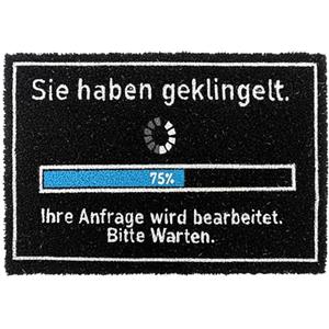 Relaxdays Zerbibio in Cocco Antiscivolo 60x40 cm con Frase, Resistente per Interni ed Esterni, Colori Disponibili