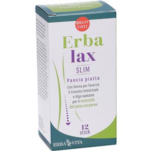 ERBA VITA GROUP SpA Erba Lax Slim Pancia Piatta Erba Vita 12 Stick Pack - Integratore Intestinale