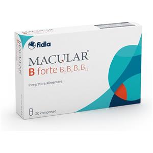 Sooft Italia Macular B Forte - Integratore alimentare per la vista con Vitamina E, Zinco, Rame, Selenio, Luteina e Ginkgo Biloba - 20 Compresse
