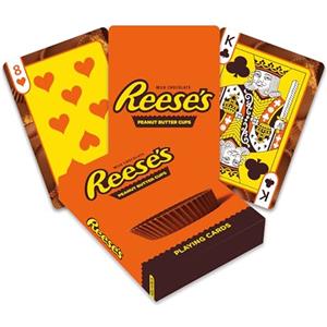 AQUARIUS Carte da gioco Reese, mazzo di carte a tema Reeses per i tuoi giochi di carte preferiti, prodotto con licenza ufficiale REESES e oggetti da collezione